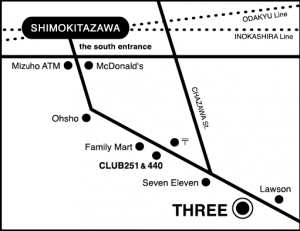 shimokitazawa THREE (LIVE & CLUB) map